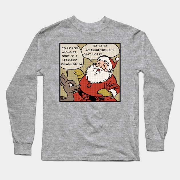 Santa Talks To a Reindeer Youth Long Sleeve T-Shirt by Slightly Unhinged